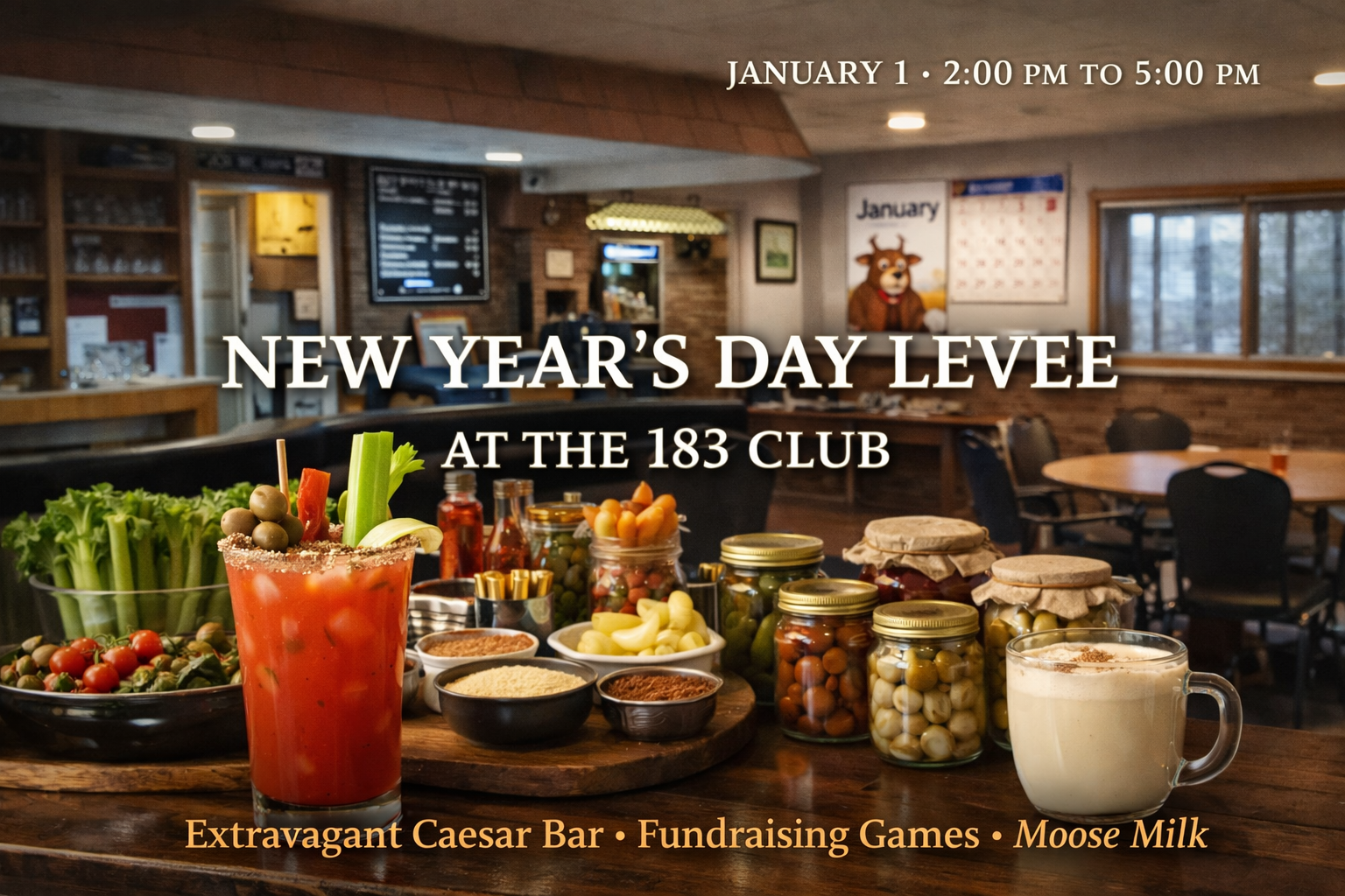 JAN 1: New Year’s Day Levee at the 183 Club