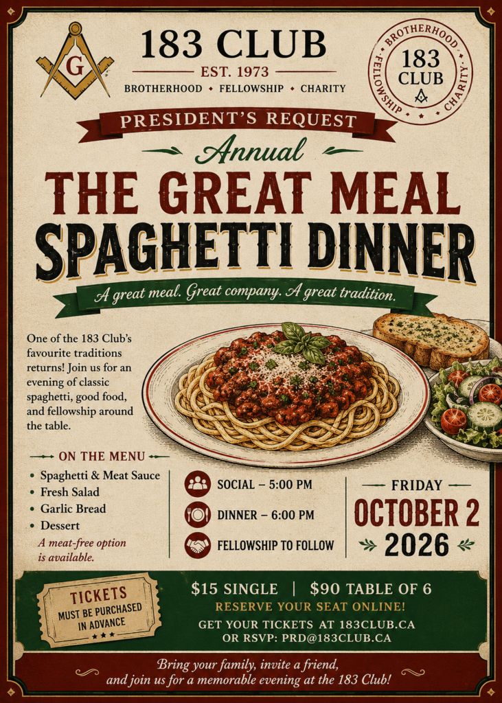 Presidents Request Dinner October