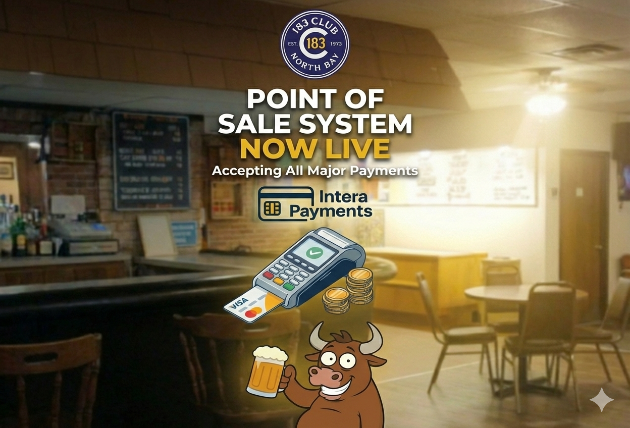 Point of Sale System Now Live at the 183 Club