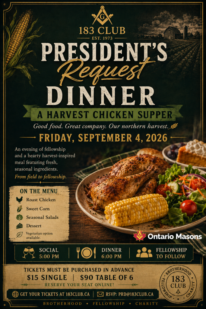 September Chicken Dinner at the 183 Club