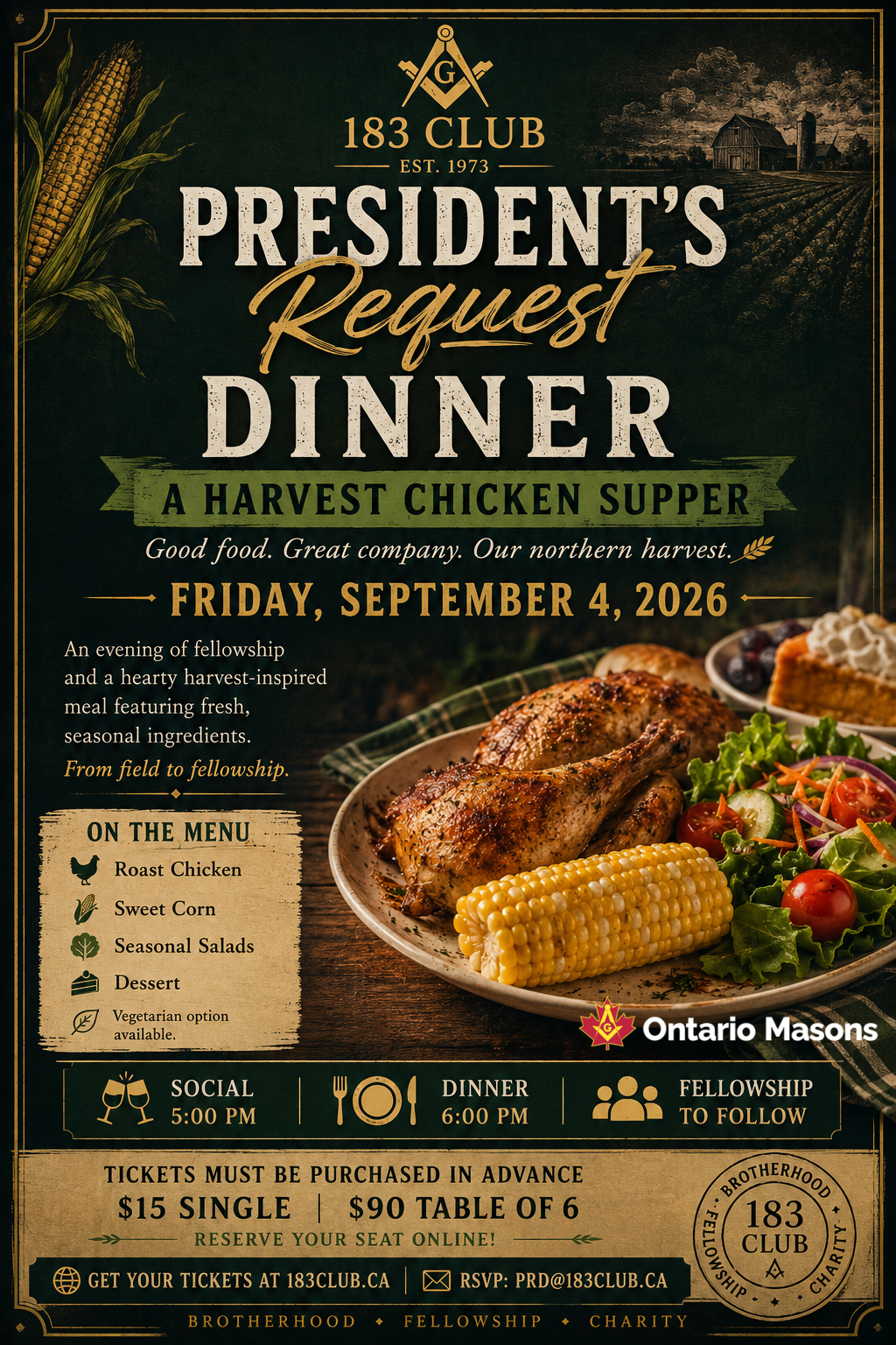 President’s Request – Harvest Chicken Supper